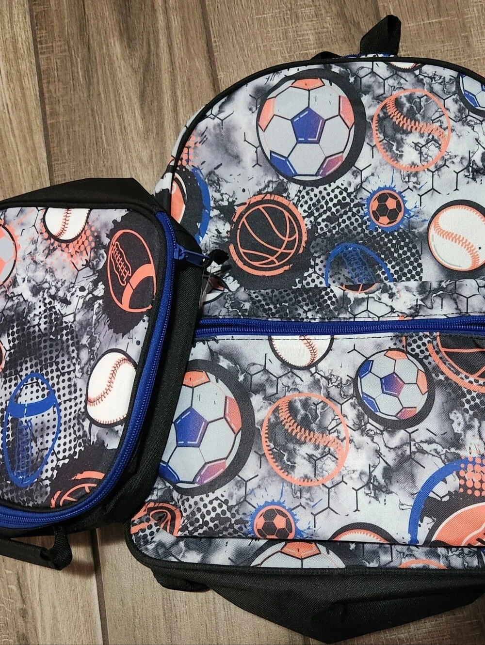 The Children's Place Sports Backpack & Lunch Bag - Blue & Orange